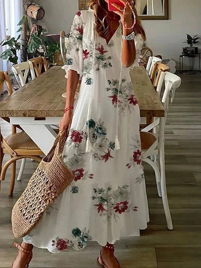 Sienna| Bohemisk Maxiklänning med Smickrande Passform